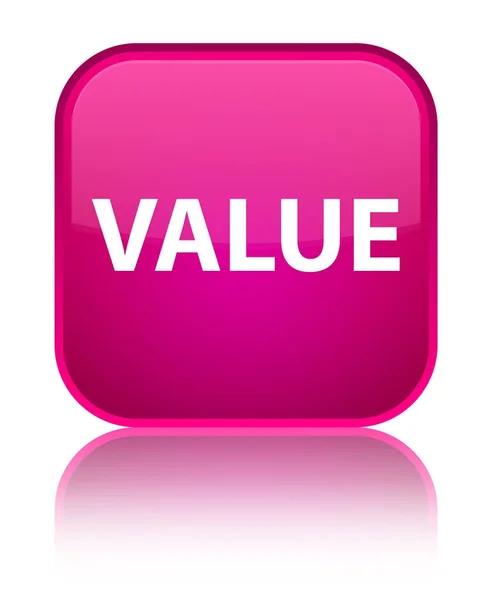 Value special pink square button — Stock Photo, Image