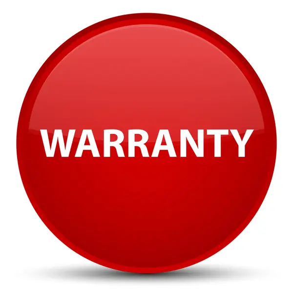 Warranty special red round button — Stock Photo, Image