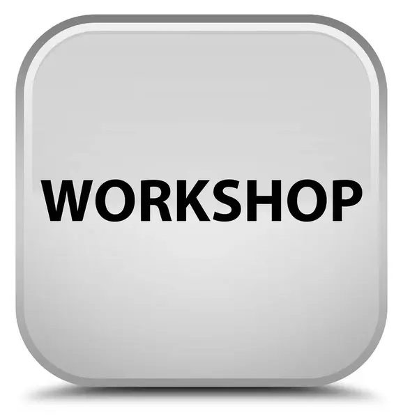 Workshop speciale pulsante quadrato bianco — Foto Stock