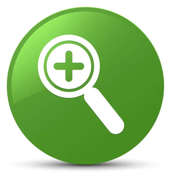 Ampliar icono botón redondo verde suave —  Fotos de Stock