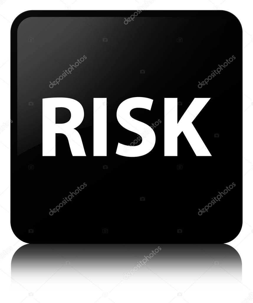 Risk black square button — Stock Photo © FR_Design #173237244
