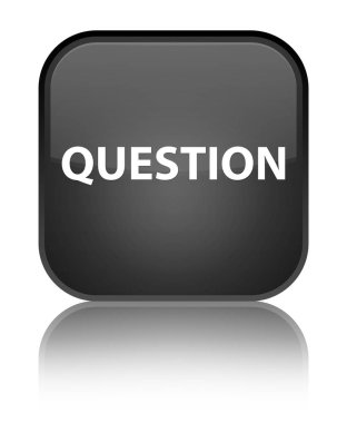 Soru özel siyah kare düğme