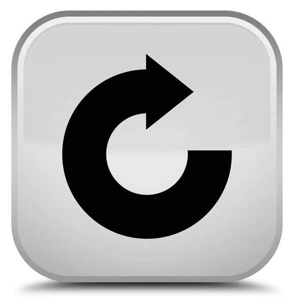 Icono de flecha de respuesta botón cuadrado blanco especial — Foto de Stock