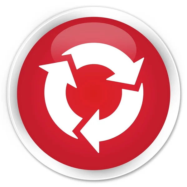 Refresh icon premium red round button