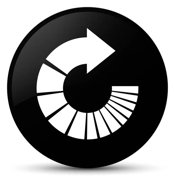 Rotate arrow icon black round button