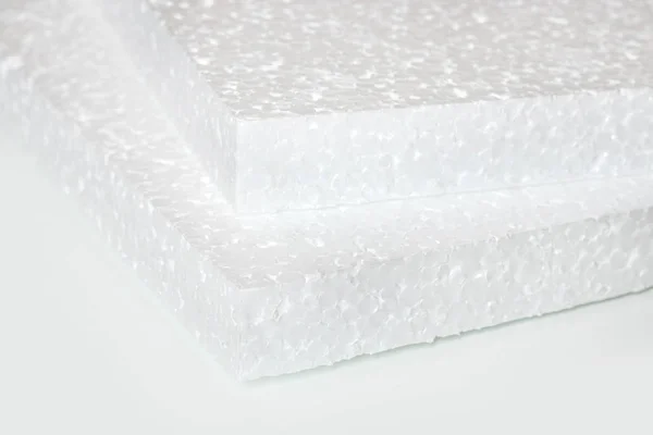 Styrofoam sheet on a white background. polystyrene — Stock Photo, Image