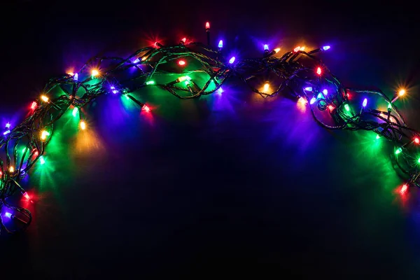 Christmas background with lights and free text space. Christmas — Stock Photo, Image
