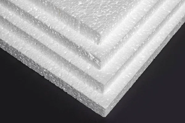 Styrofoam. Sheets of Factory manufacturing — Stock Photo, Image