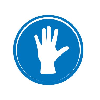 Web simgesi. El, bir sürü beşlik. El ikonuna yardım ediyorum. Eldiven Simgesi.