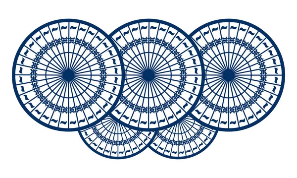 Padrão redondo ornamental. Ornamento com elementos vintage Mandala vector — Vetor de Stock