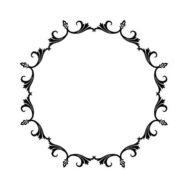 Soyut dairesel kalıp ya da vektör mandala. Tasarım için grafiksel çerçeve, Arapça klasik dekoratif unsur, tarz. Vektör illüstrasyonu.