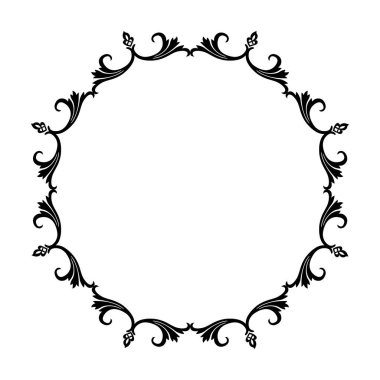 Soyut dairesel kalıp ya da vektör mandala. Tasarım için grafiksel çerçeve, Arapça klasik dekoratif unsur, tarz. Vektör illüstrasyonu.