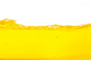 Turuncu su sıçratma, Turuncu Su Yüzeyi Beyaz zemin üzerinde sıçrama ve kabarcıklar.