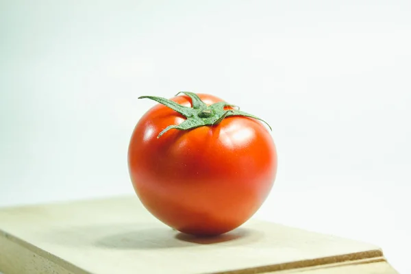 Tomates Vermelhos Blackground Branco Tomates São Comidos Quando Maduro Vermelho — Fotografia de Stock