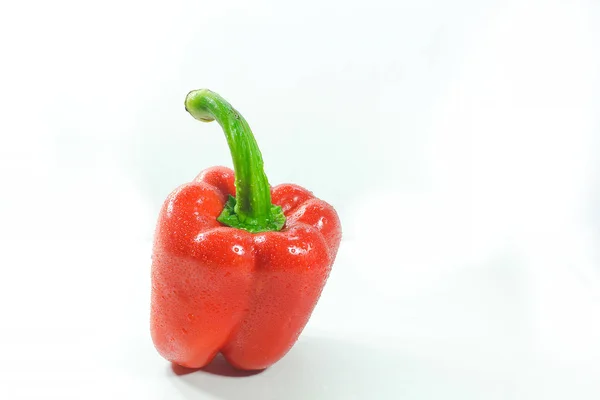 Red Bell Peppers White Background Sweet Peppers Used Cooking Eaten — Stock Photo, Image