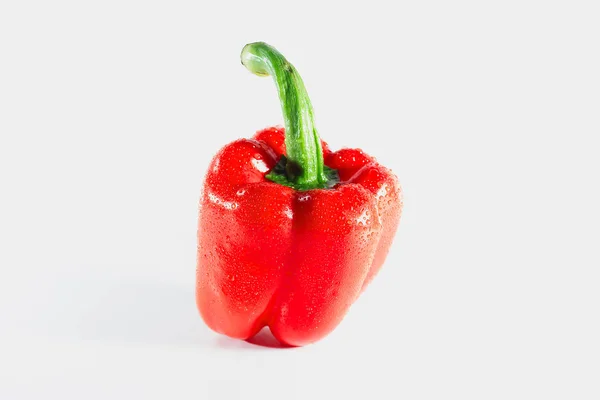 Rote Paprika Auf Weißem Hintergrund Paprika Die Zum Kochen Und — Stockfoto