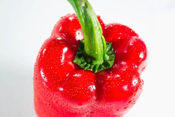 Pimientos Rojos Sobre Fondo Blanco Pimientos Dulces Utilizados Para Cocinar —  Fotos de Stock