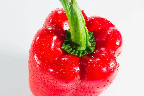 Pimientos Rojos Sobre Fondo Blanco Pimientos Dulces Utilizados Para Cocinar —  Fotos de Stock