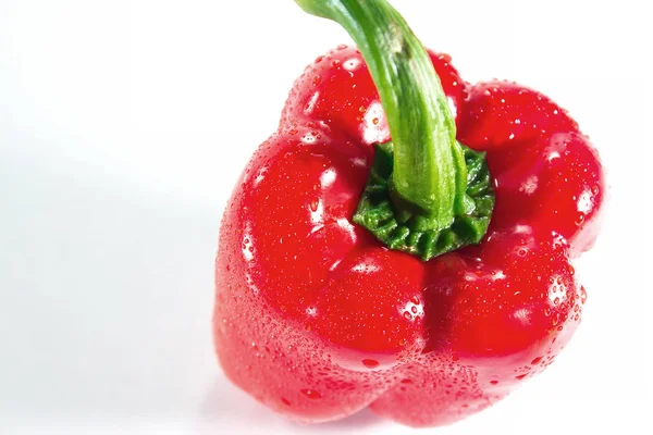 Pimientos Rojos Sobre Fondo Blanco Pimientos Dulces Utilizados Para Cocinar —  Fotos de Stock