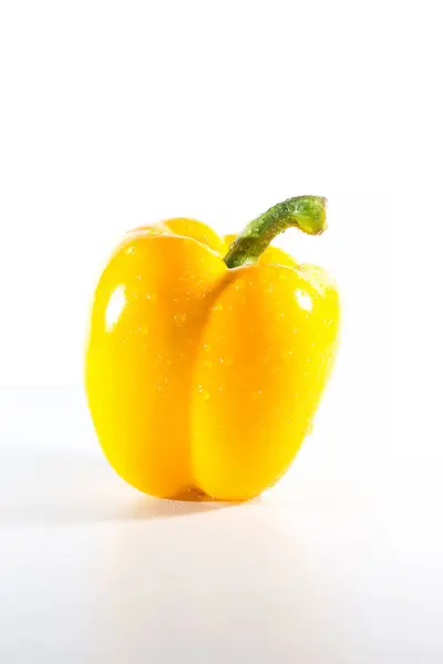 Pimientos Amarillos Sobre Fondo Blanco Pimientos Dulces Utilizados Para Cocinar — Foto de Stock