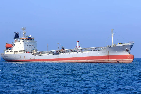 Velké Ropné Tankery Moři Tankery Jsou Plavidla Určená Pro Přepravu — Stock fotografie