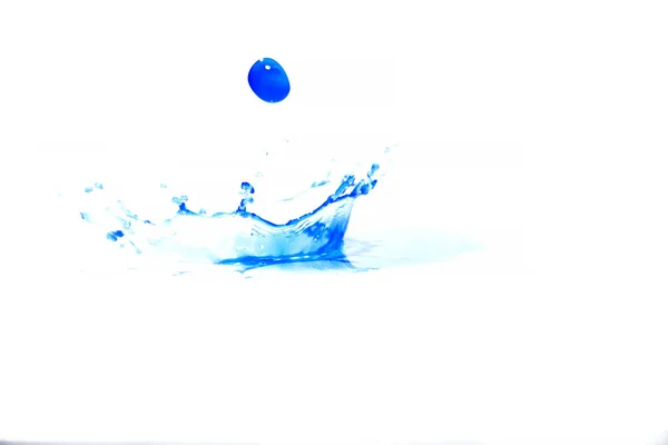 Blue Water Splashes White Background Photography Blue Water Splashes — Stock Photo, Image