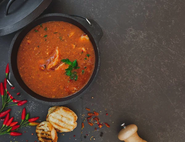 Spicy fish chowder — Stock Photo, Image