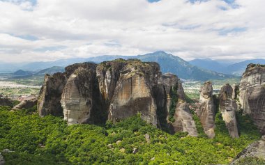 Meteora kayalar, Yunanistan. Meteora dağlar Yunanistan, güzel sahne