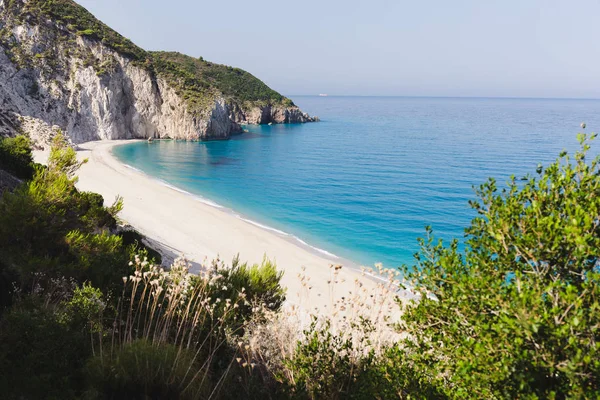 Plaża Milos na wyspie Lefkada, Grecja — Zdjęcie stockowe