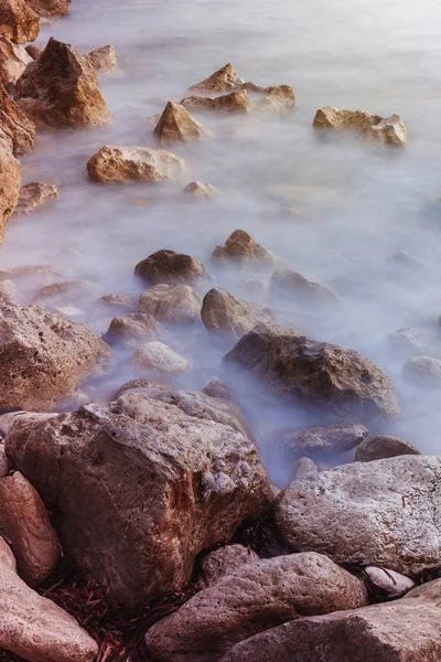 Deniz kenarında güzel günbatımı manzara — Stok fotoğraf