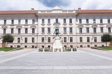 Pecs, Macaristan 15 Haziran 2017 Kossuth Meydanı