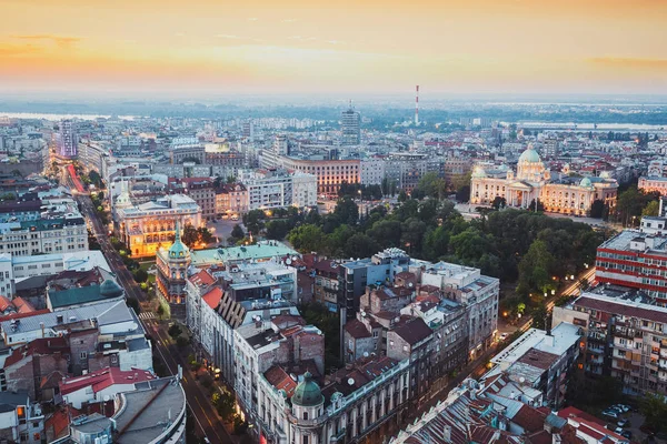 Bělehrad, Srbsko, 22 července, 2017.Belgrade panoráma — Stock fotografie