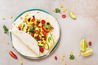 Vejetaryen taco tamamladı