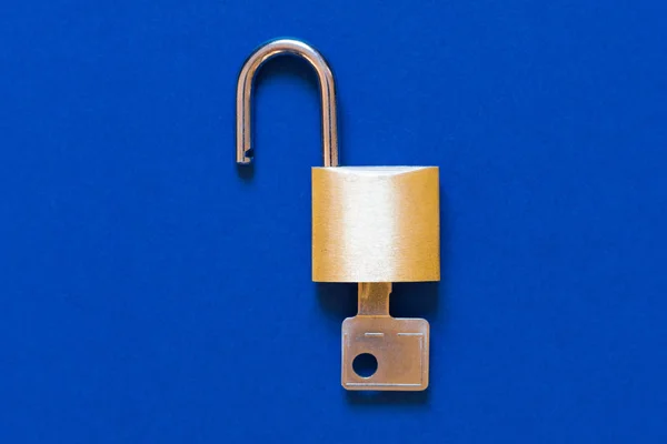 Lock Symbol Privacy General Data Protection Regulation Blue Background — Stock Photo, Image