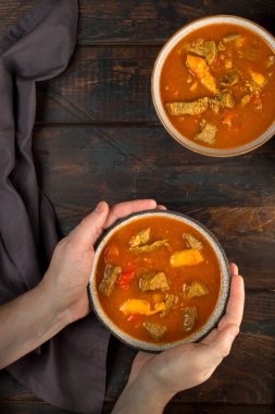 Ekşi kremalı sığır eti.