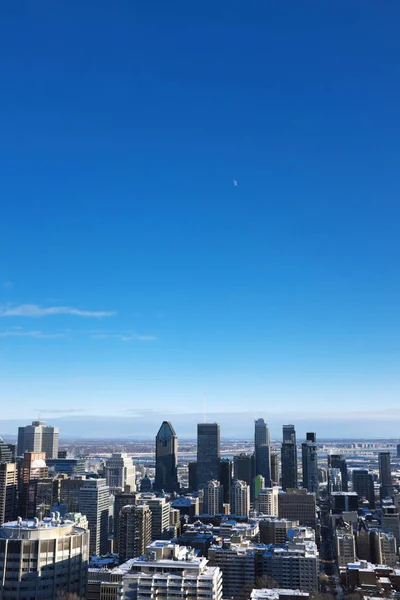 Skyline Van Stad Van Winter Van Montreal — Stockfoto