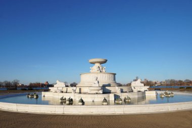 Belle Isle, Detroit, Michigan ABD-Nisan 7, 2018: James Scott Çeşme'nın.