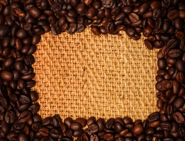 Coffee bean frame border background