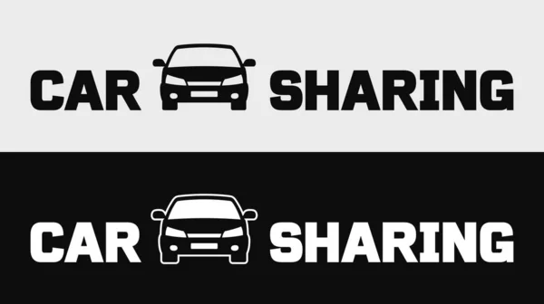 Banner Της Υπηρεσίας Κοινής Χρήσης Αυτοκινήτων Εικονογράφηση Διανύσματος — Διανυσματικό Αρχείο