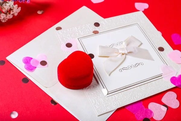 Invitación de boda con anillo. Día de San Valentín . — Foto de Stock