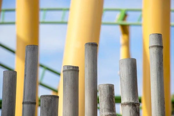 Bamboos and rollercoaster — Stock Photo, Image
