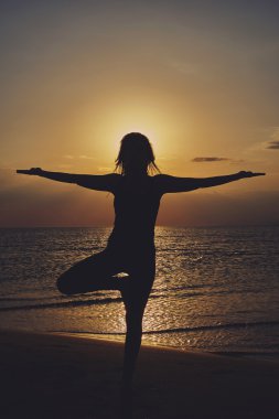 Pratik Yoga çeşitli teşkil etmektedir (asana kadın)