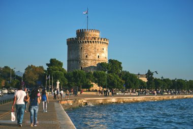Thessaloniki, Yunanistan - 29 Eylül 2016: İnci, Beyaz Kule