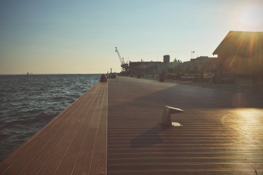  Selanik, Yunanistan, Rıhtımlar üzerinde güneşli bir gün