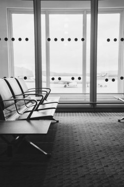 Boş Havaalanı terminal bekleme yeri Atina Havalimanı oturaklı