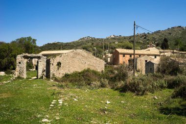 Eski Perithia, Corfu'nın en eski köy, Yunanistan