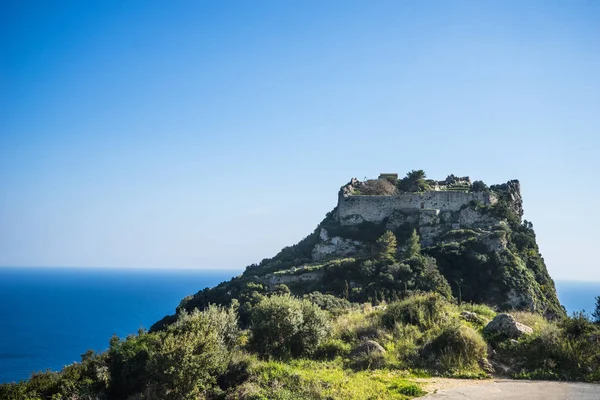 Fortaleza Angelocastro en la isla de Corfú, Grecia — Foto de Stock
