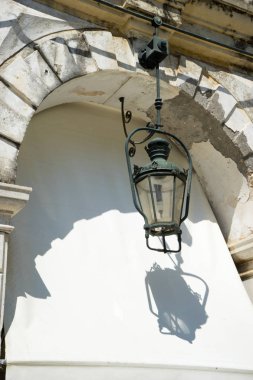ünlü fener Liston kare Corfu town Yunanistan