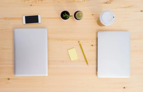 Detaillierten Wohnung Möbel über Kopf Draufsicht — Stockvektor