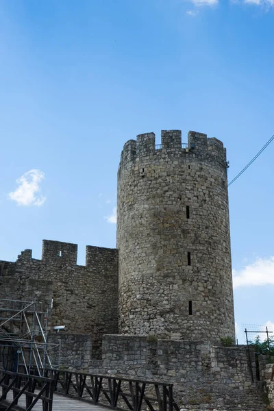 Ingresso della fortezza di Kalemegdan, antico Singidunum, Belgrado, Serbo — Foto Stock